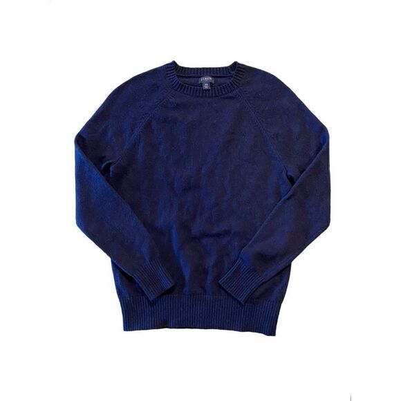 J. Crew Navy Blue Wool Blend Crew Neck Sweater | Size Extra Small/XS - Picture 1 of 5